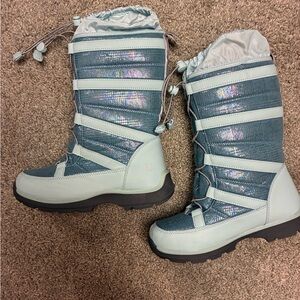 Land’s End Blue and Gray Snow Boots
